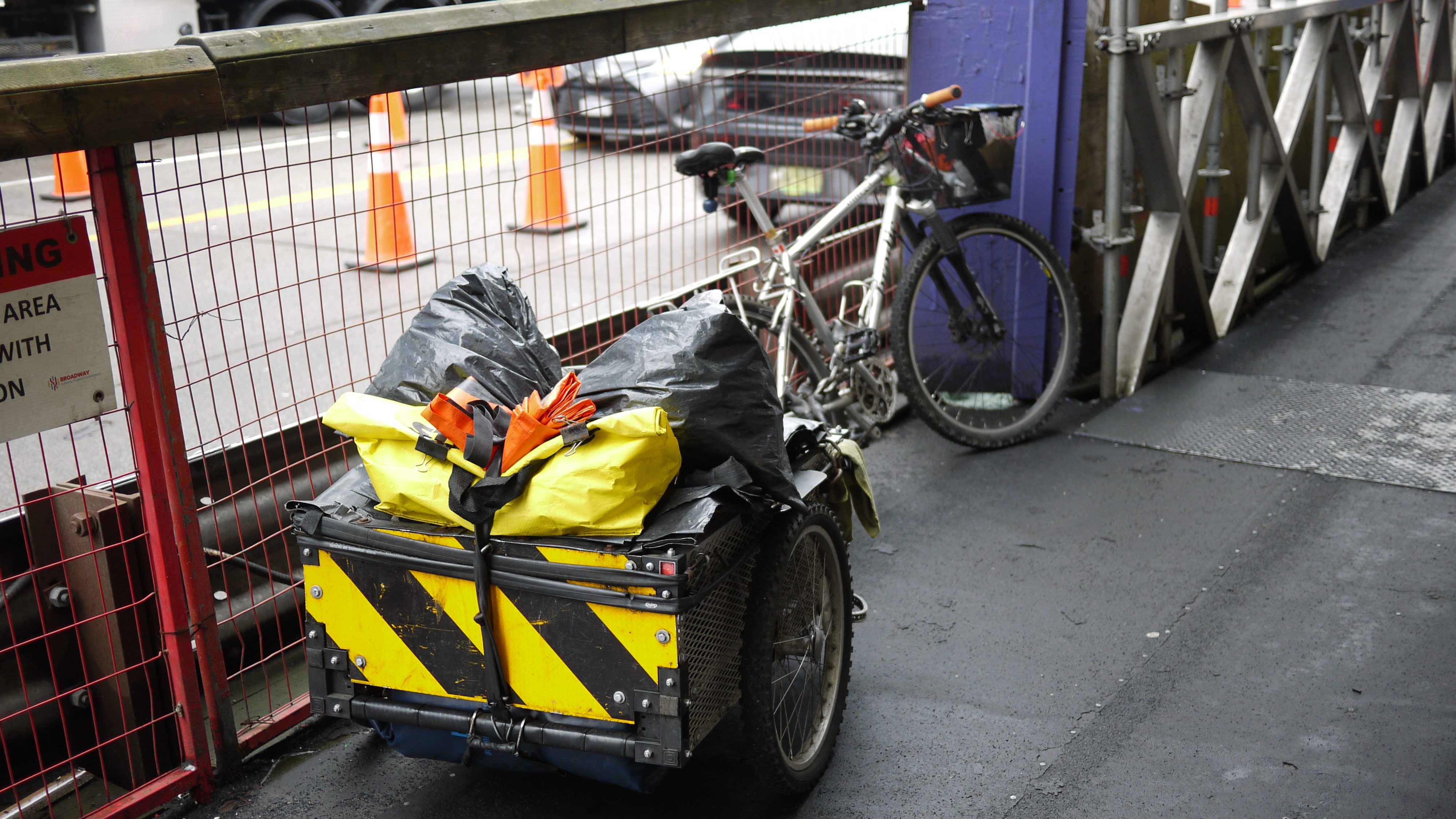 Photo of a large bicycle trailer