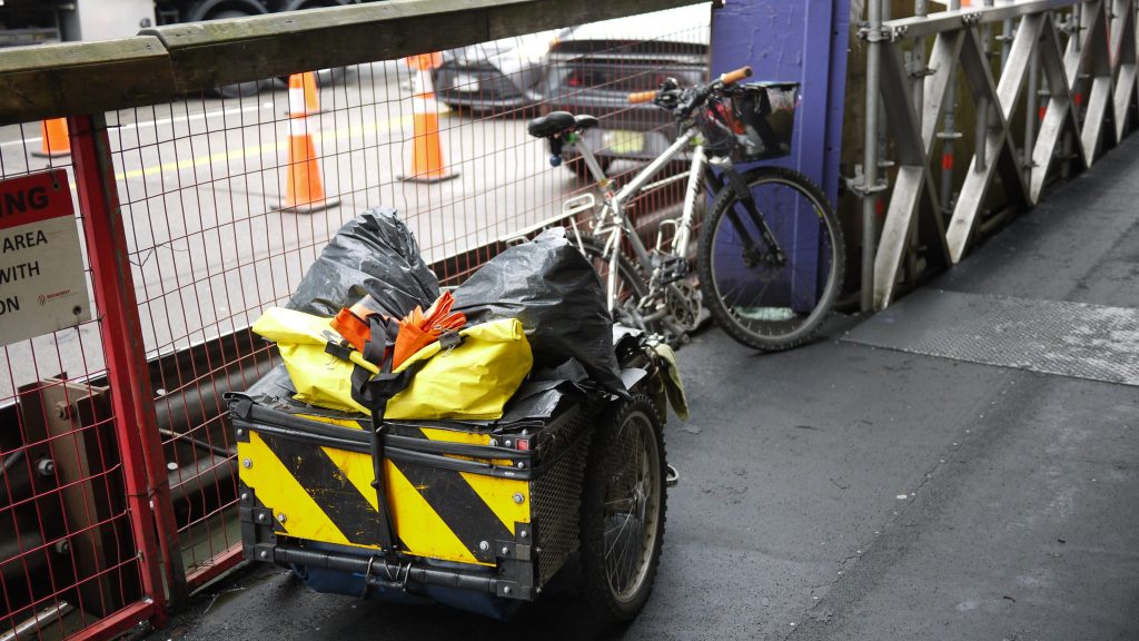 Photo of a large bicycle trailer
