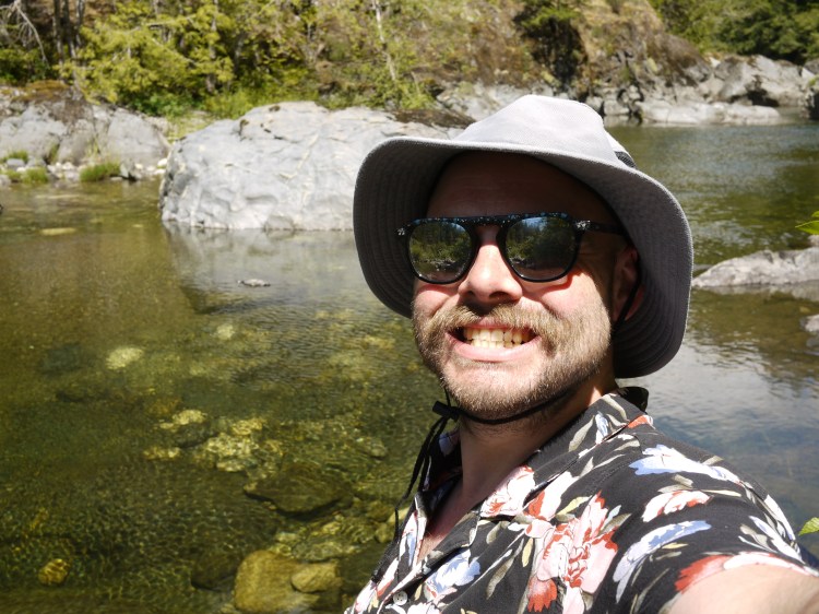 Selfie with me, at the Sooke potholes